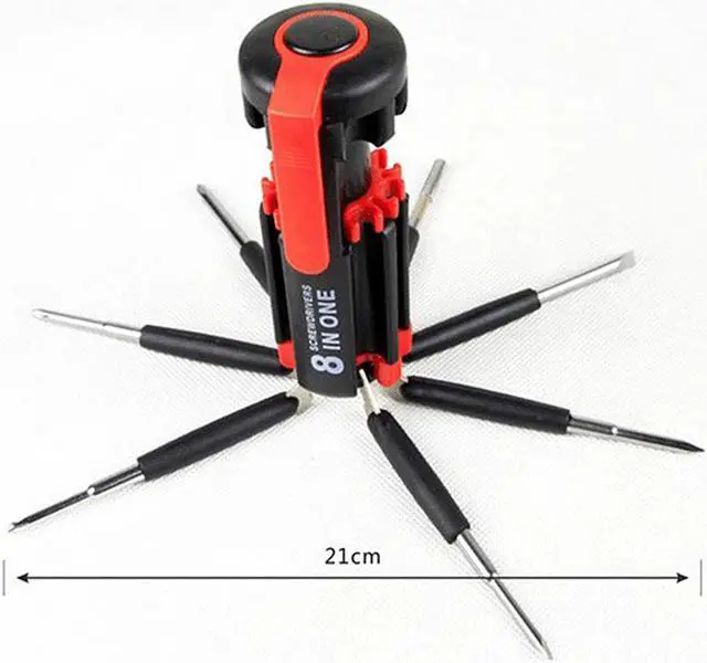 Alt view image 3 of 7 - 8 In 1 Multifunctional Screwdriver Combination All-In-One Repairing Tools With 7 Screw Heads Hand Tools