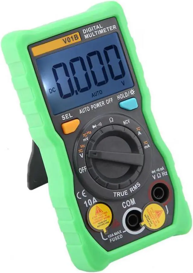 Main image of ANENG V01B 4000 Counts Digital Multimeter Comprobador Automotive Electrical Dmm Transistor Tester Capacitance Meter Test Point - Green