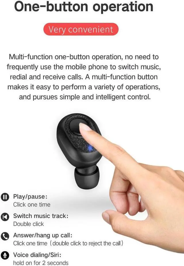 Alt view image 7 of 7 - FineBlue X9 PLUS Bluetooth Headset 5.0 Twin Belt Charging metal Box Bluetooth Headset Sports Music Earphones Headsets Handfree (Black)