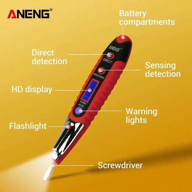 Alt view image 5 of 7 - ANENG VD700 Quality Digital Display Test Pen 143mm X 26mm X 18.7mm Voltage Meters Electrical Instruments - Red