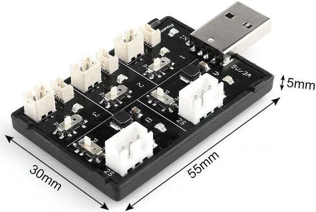 Alt view image 7 of 9 - U5 1-2S LiPo LiHV Battery Charger with USB Port MCPX MCX JST-PH 2.0 Molex 1.25