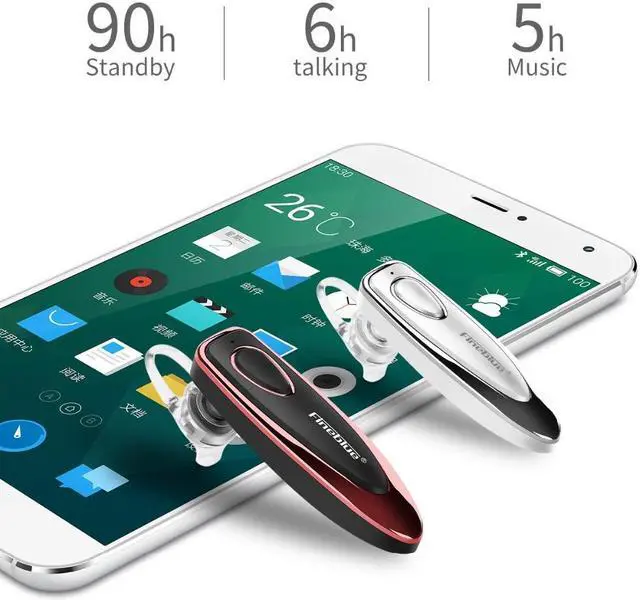 Alt view image 3 of 7 - Fineblue HF-66 Mini headphones bluetooth wireless business earphone hands free with Mic Sport stereo earbuds for mobile phone (Black)
