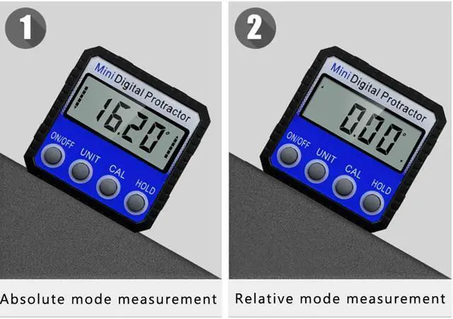 Alt view image 3 of 6 - Digital Inclinometer Display Protractor Inclinometer 0.1 Resolution Bottom With Magnet Waterproof Angle Finder Measure Bevel