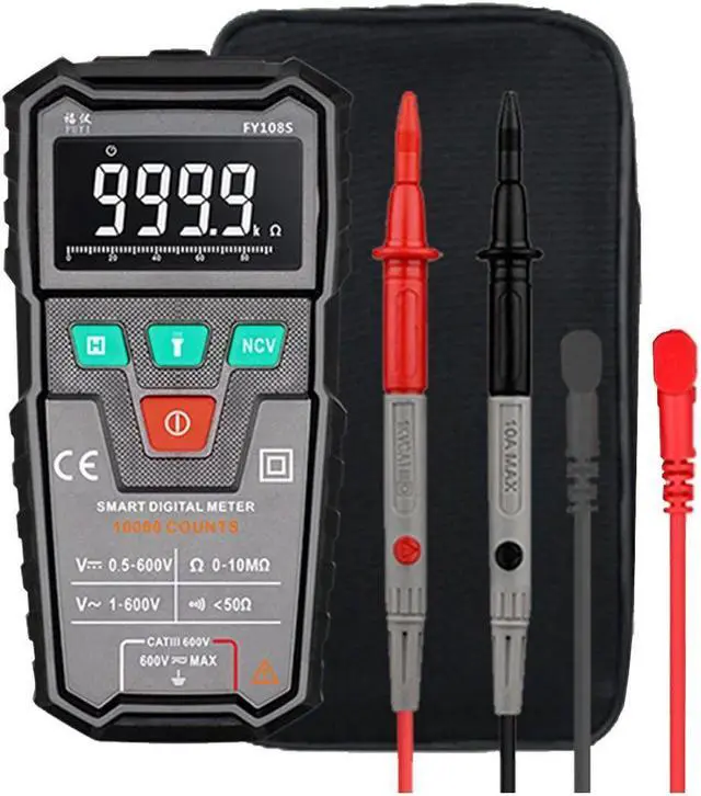 Main image of FUYI FY108S 9999 Counts True RMS Digital Multimeter Palm Size Automatic Multimeter Handheld Mini Universal Meter High-precision Electrician Multi-functional Digital Multi-meter Measure Current AC/DC V