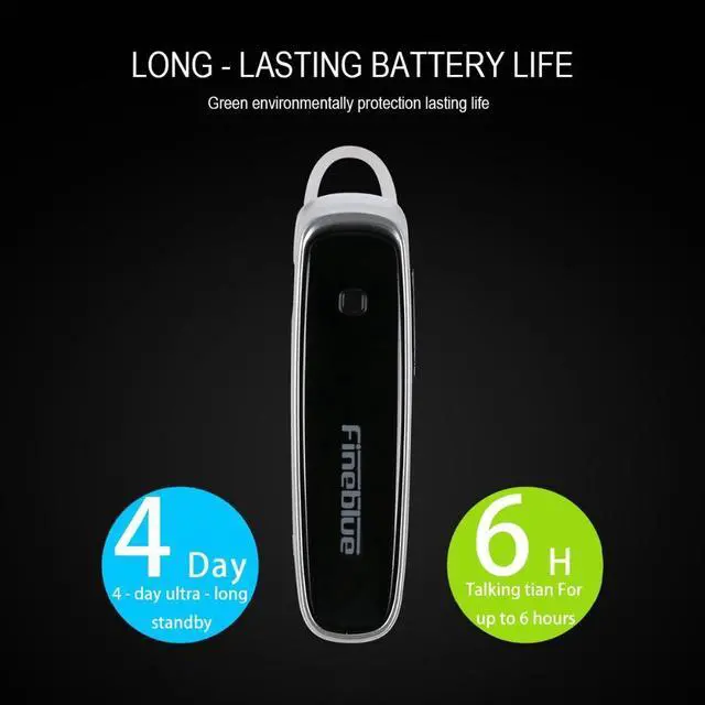 Alt view image 4 of 7 - Fineblue FX-1 Bluetooth 4.0 Wireless Stereo Headset Earphones With Mic Sport earbuds For IOS Android Hands Free Music headphones (Grey)