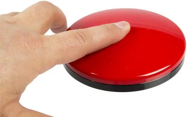 Alt view image 3 of 4 - Big Buddy Button Red