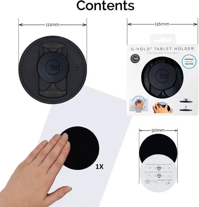Alt view image 3 of 6 - G-Hold Universal Tablet Holder GH_UNIV_BLK_EW