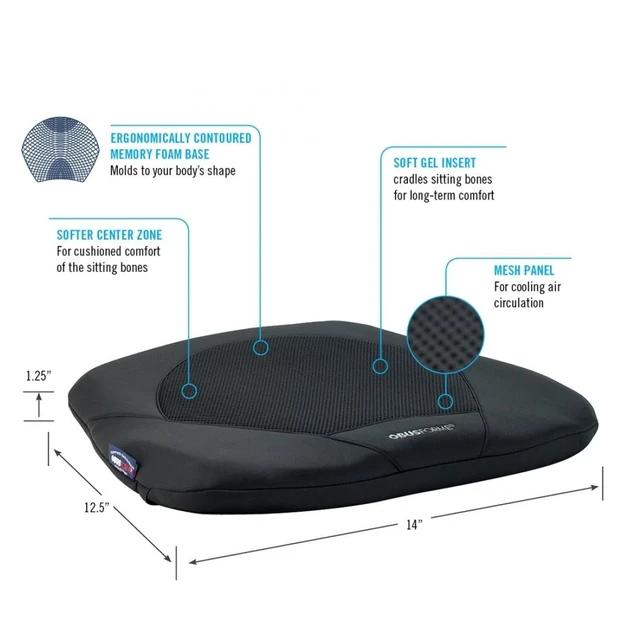Alt view image 2 of 3 - OBUS FORME Gel Seat Cushion Pressure Relief & Comfort ST-GEL-01