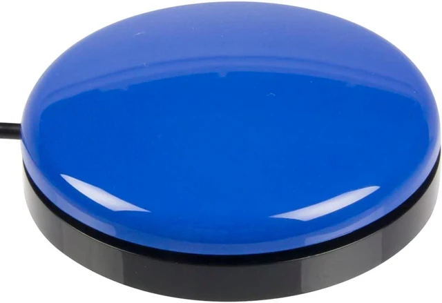 Main image of AbleNet Buddy Button Switch Blue - Assistive Technology Interactive Switch for Communication and Accessible Play - Product# 57600