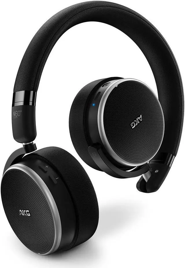 Alt view image 8 of 20 - AKG N60NC On-Ear Noise-Cancelling Bluetooth Headphones with Built-In Remote and Mic (Black)