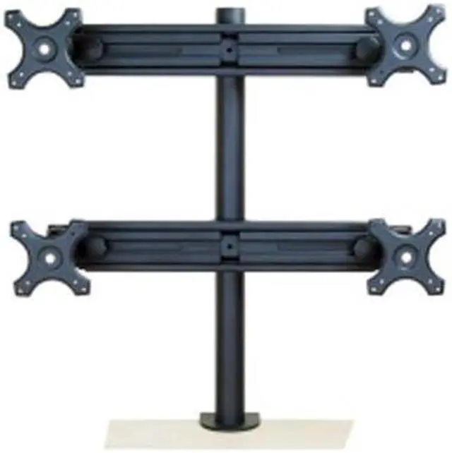 Alt view image 6 of 9 - MonMount Quad Up to 27-Inch Screens Monitor Mount Stand Clamp Style, Black (LCD-2040B)