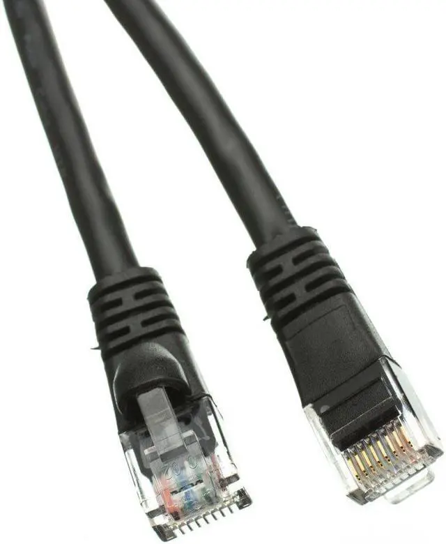 Alt view image 2 of 2 - BattleBorn 5 Foot Cat5e Gigabit RJ45 Ethernet Network Cable UTP LAN Patch Cord - Black