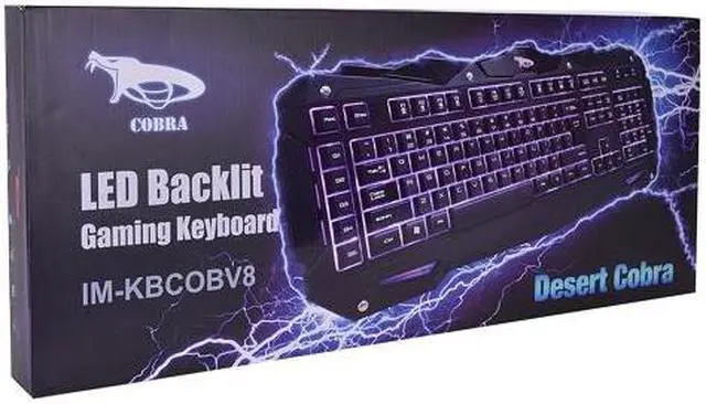 Alt view image 6 of 20 - IMICRO IM-KBCOBV8 iMicro Cobra IM-KBCOBV8 110-Key Wired USB LED Backlit Gaming Keyboard (Black)