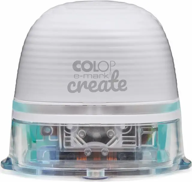Alt view image 6 of 6 - COLOP e-Mark CREATE Colour Inkjet Craft Printer /Electronic Marking Device/Multi-Colored Imprint/Digital Stamp/Mobile Printer/Label Maker - Print on Almost Anything (WHITE)