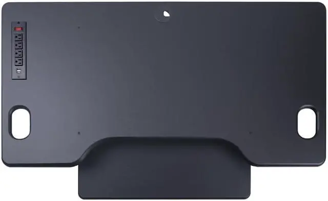 Alt view image 3 of 6 - Rocelco 46" Sit To Stand Adjustable Height Desk Riser w/ USB & AC (BLACK)