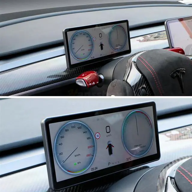 Alt view image 3 of 7 - Center Console Dashboard Touch Screen w/Wireless Airplay (Linux 9.0") for Tesla Model 3/Y