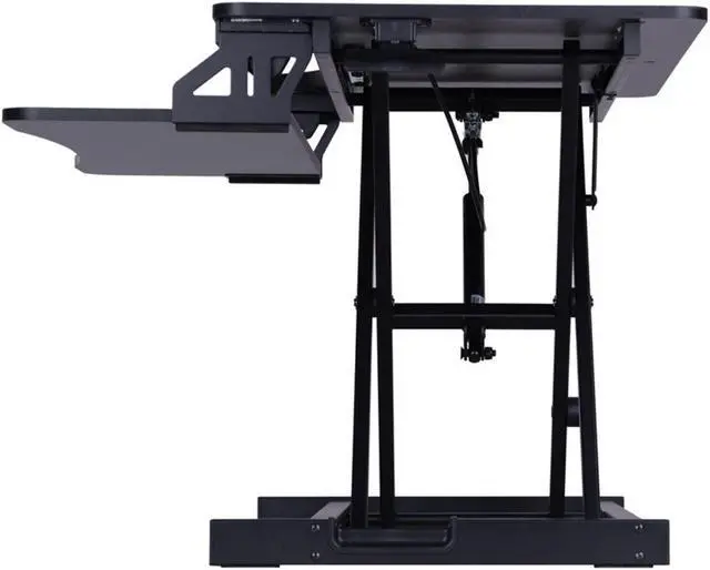 Alt view image 5 of 7 - Rocelco VADR-B Sit To Stand Hi-Lift Adjustable Height Desk Riser (Black)