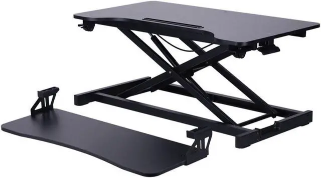 Alt view image 4 of 7 - Rocelco VADR-B Sit To Stand Hi-Lift Adjustable Height Desk Riser (Black)