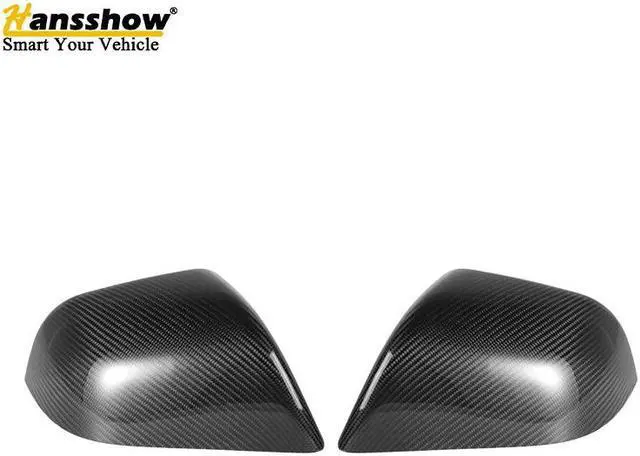 Alt view image 6 of 7 - Real Carbon Fiber Side View Mirror Cover for the Tesla Model Y (GLOSS)