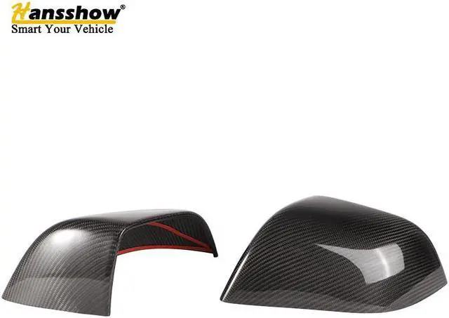 Alt view image 7 of 7 - Real Carbon Fiber Side View Mirror Cover for the Tesla Model Y (GLOSS)