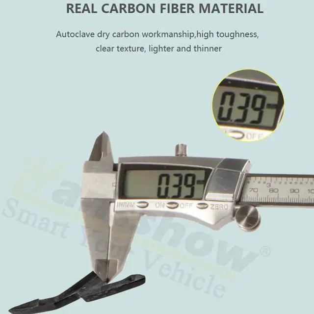 Alt view image 5 of 7 - Real Carbon Fiber Tesla Emblem Model 3 (Front & Rear) (MATTE)