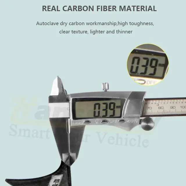 Alt view image 6 of 6 - Real Carbon Fiber Side Camera Turn Signal Cover for the Tesla Models 3/Y (Gloss)