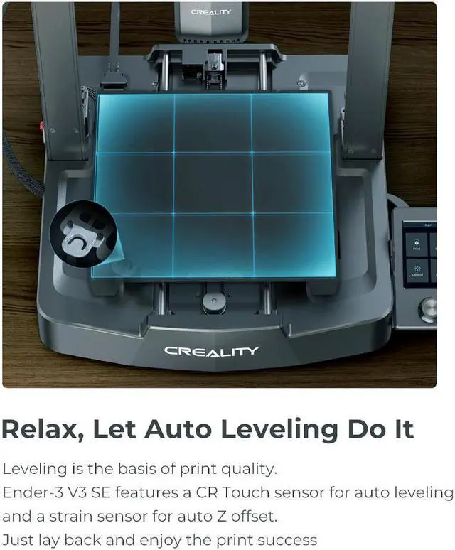 Alt view image 4 of 7 - Ender-3 V3 SE 3D Printer Sprite Direct Extrusion/Dual Z-Axis/IU Display CR Touch