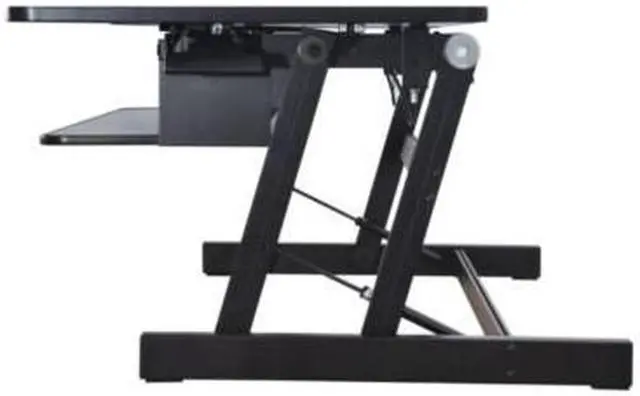 Alt view image 4 of 4 - Rocelco DADR Height Adjustable Sit/Stand Desk Computer Riser DADR Black