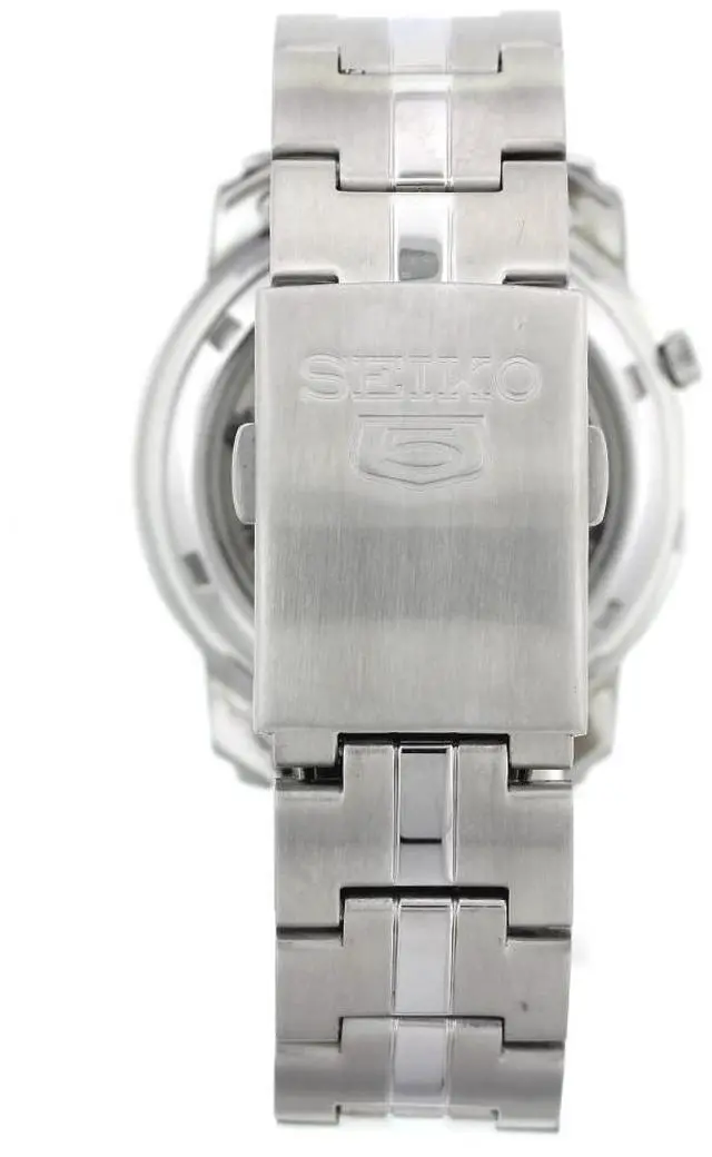 Alt view image 10 of 17 - Seiko 5 Automatic Black Dial Stainless Steel Mens Watch SNKK71
