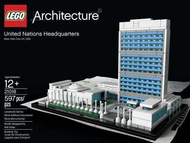 Alt view image 8 of 13 - Lego Architecture United Nations Headquarters Set