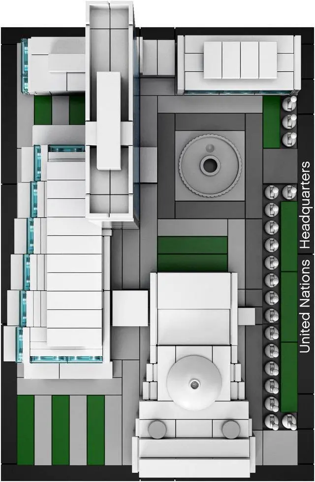 Alt view image 13 of 13 - Lego Architecture United Nations Headquarters Set