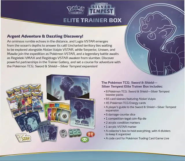 Alt view image 2 of 14 - Pokemon TCG: Sword & Shield Silver Tempest Elite Trainer Box