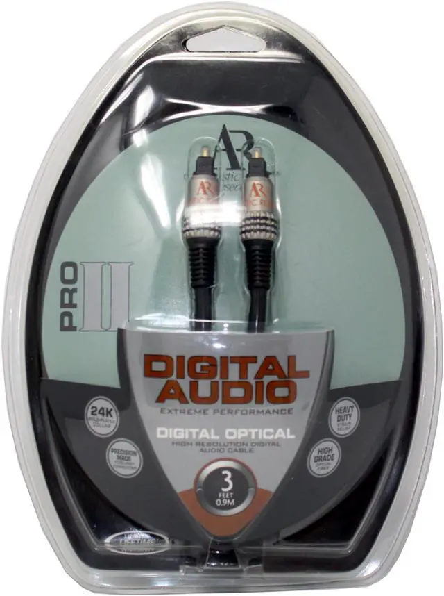 Alt view image 4 of 4 - Acoustic Research PR80 3 foot digital optical audio cable