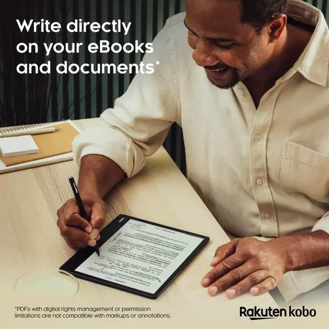 Alt view image 2 of 11 - Kobo Elipsa 2E | eReader | 10.3" Glare-Free Touchscreen with ComfortLight PRO | Includes Kobo Stylus 2 | Adjustable Brightness | Wi-Fi | Carta E Ink Technology | 32GB of Storage