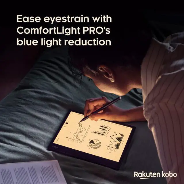 Alt view image 8 of 11 - Kobo Elipsa 2E | eReader | 10.3" Glare-Free Touchscreen with ComfortLight PRO | Includes Kobo Stylus 2 | Adjustable Brightness | Wi-Fi | Carta E Ink Technology | 32GB of Storage