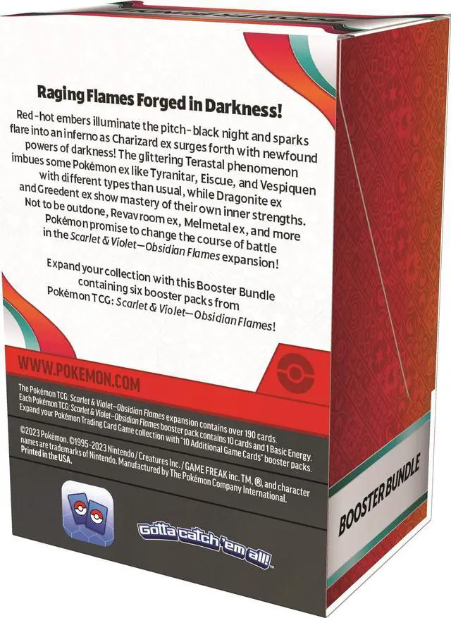 Alt view image 2 of 5 - Pokemon TCG: Scarlet & Violet - Obsidian Flames Booster Bundle
