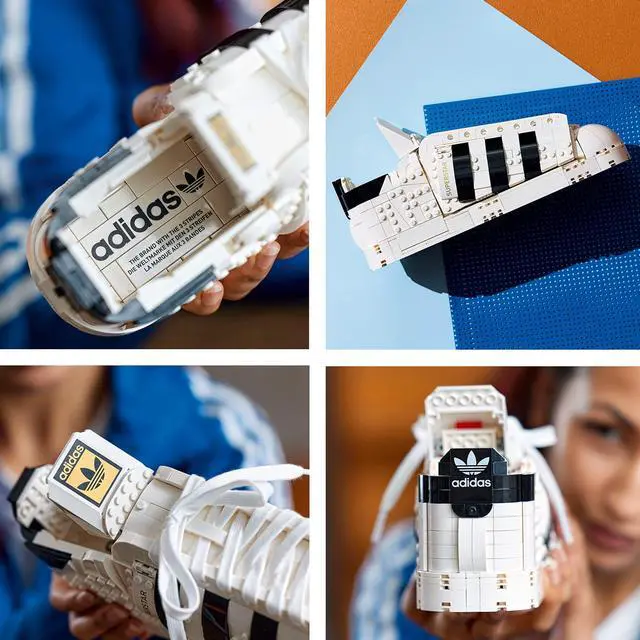 Alt view image 5 of 6 - LEGO Adidas Originals Superstar 10282 Building Kit; Build and Display The Iconic Sneaker; New 2021 (731 Pieces)