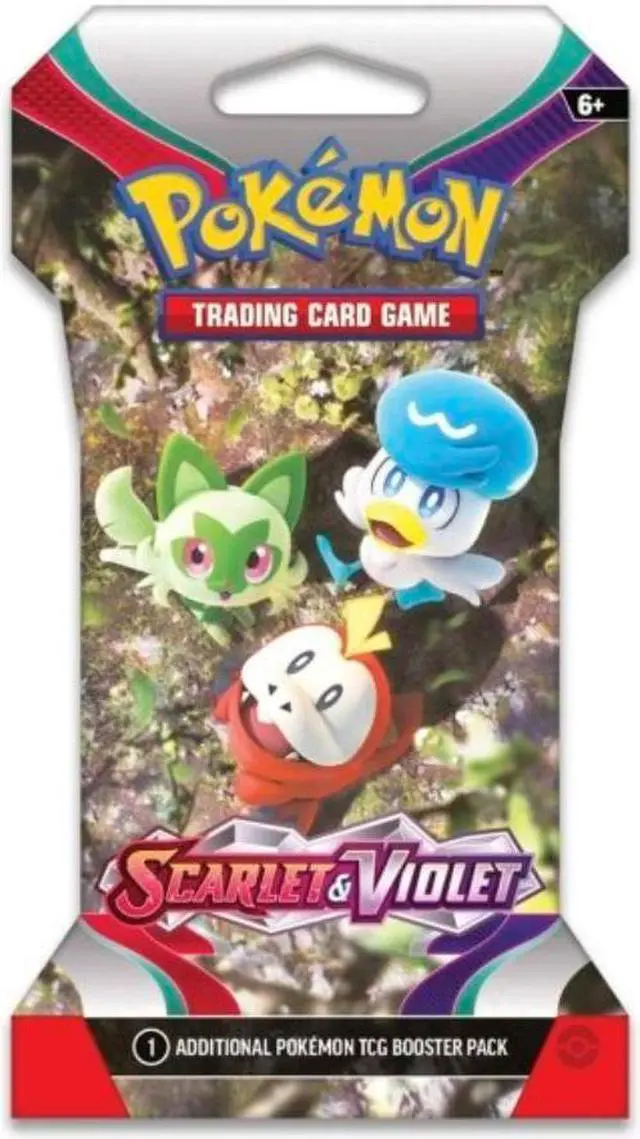 Main image of Pokemon Scarlet & Violet Sleeved Booster | Sprigatito, Fuecoco and Quaxly