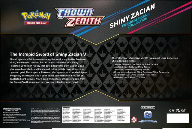 Alt view image 3 of 5 - Pokemon TCG: Crown Zenith Premium Figure Collection [Shiny Zacian]