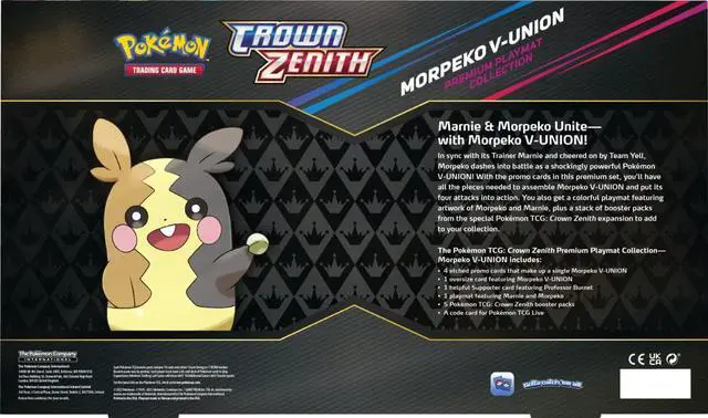 Alt view image 3 of 7 - Pokemon TCG: Crown Zenith Premium Playmat Collection Morpeko V-Union Box