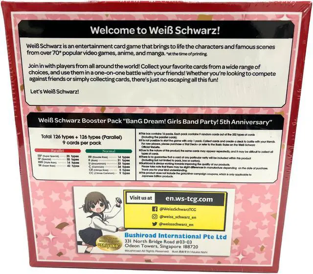 Alt view image 4 of 6 - Weiss Schwarz: Bang Dream Girls Band Party 5th Anniversary Booster Box