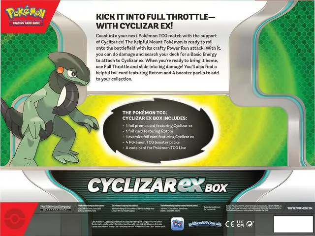 Alt view image 4 of 5 - Pokemon TCG: Cyclizar ex Box - 4 Packs, Promo Cards