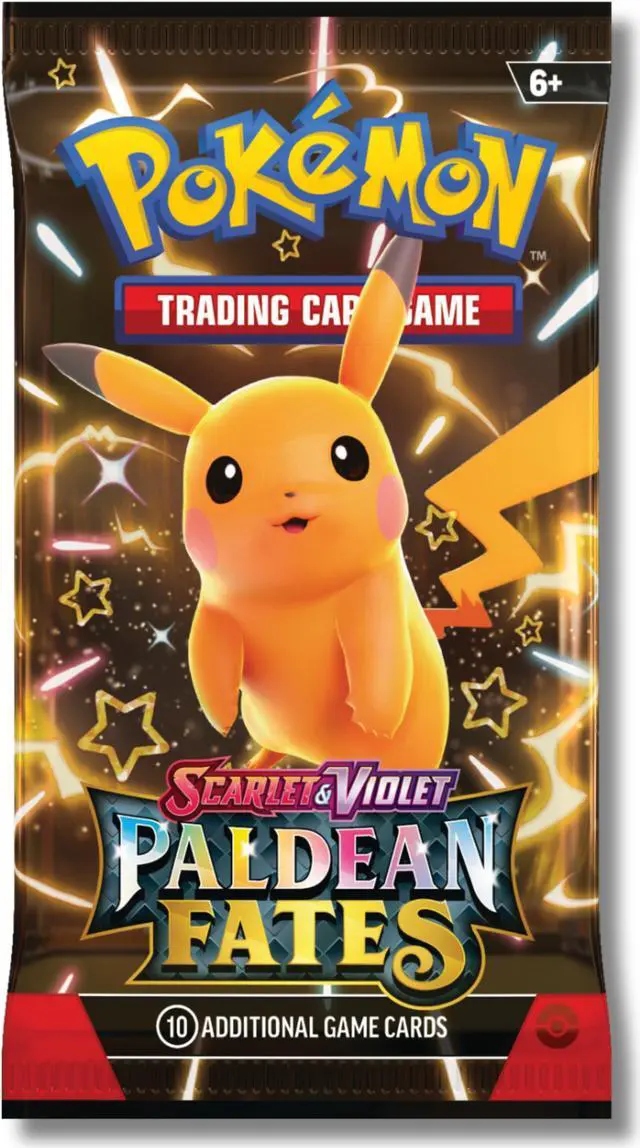 Main image of Pokemon Scarlet & Violet Paldean Fates Booster Pack | Shiny Pikachu