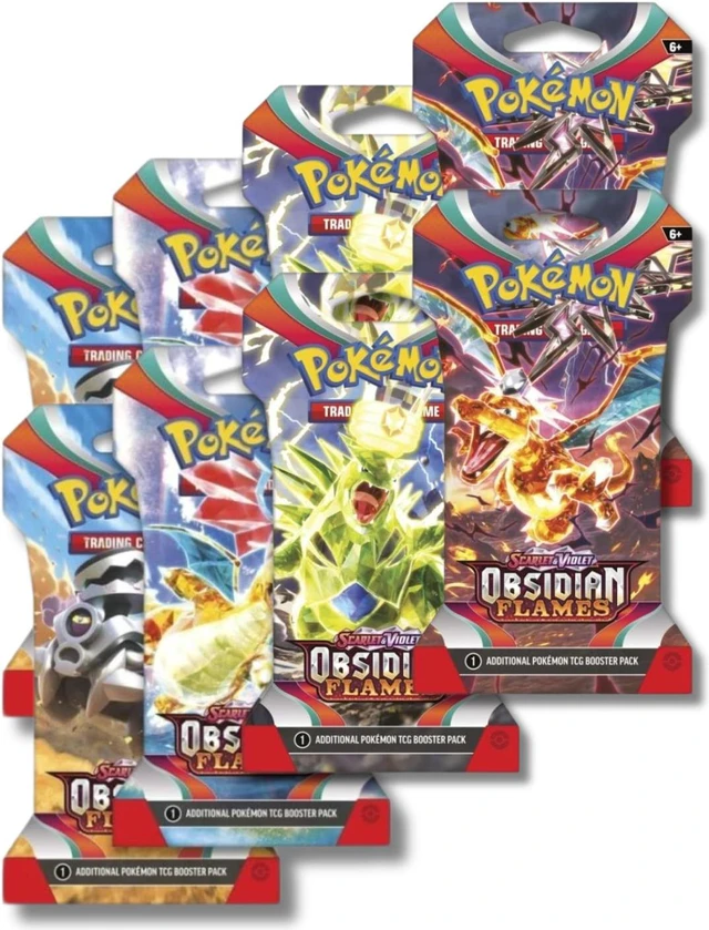 Main image of Pokemon Scarlet & Violet Obsidian Flames | 8 Sleeved Boosters Packs