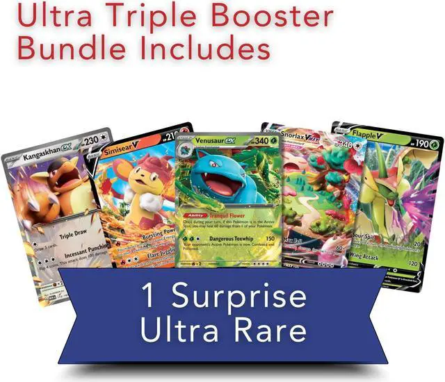 Alt view image 3 of 4 - Exclusive Ultra Triple Booster Bundle | Includes 3 Booster Packs | 1 Bonus Ultra Rare | BlueProton Deck Box compatible with trading cards
