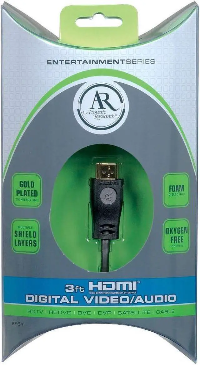 Alt view image 2 of 2 - Acoustic Research Entertainment Series ES84 HDMI Cable (3 feet)