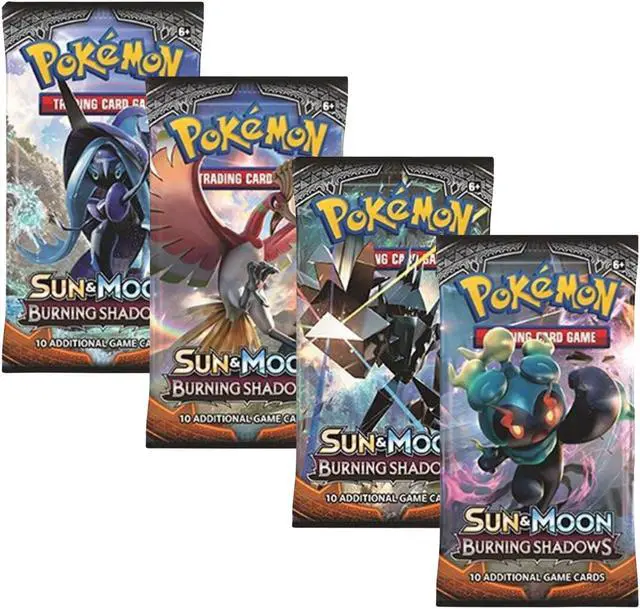 Main image of Pokemon Sun & Moon Burning Shadows | 4 Booster Packs (One of Each Artwork)