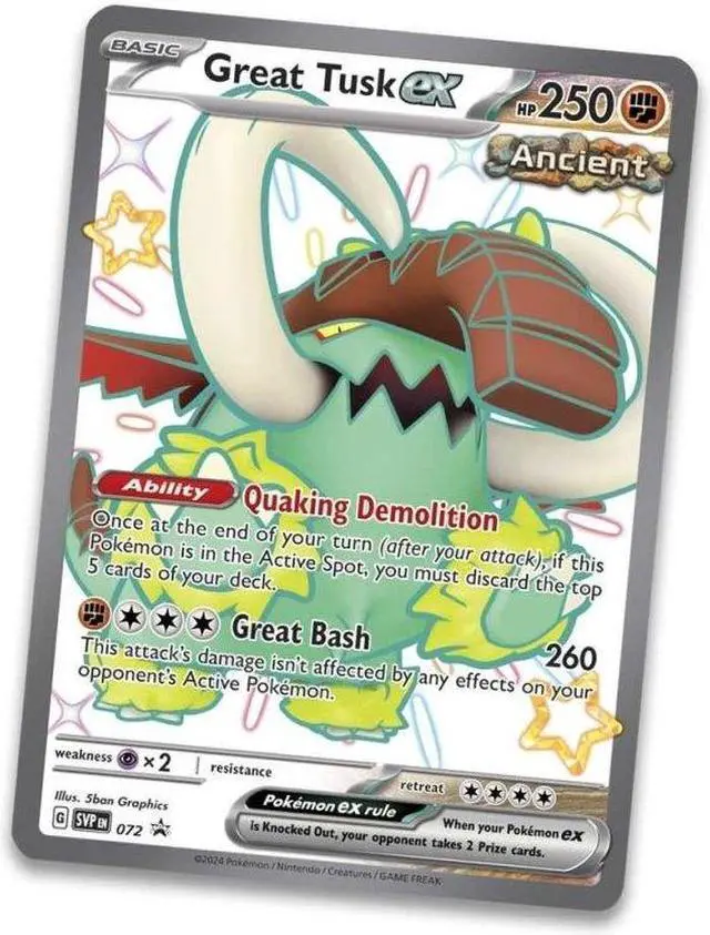 Alt view image 5 of 7 - Pokemon Scarlet & Violet Paldean Fates Tin | Shiny Great Tusk ex
