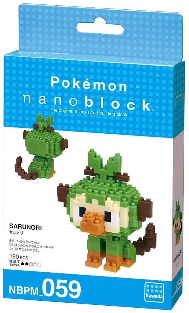 Alt view image 2 of 3 - KAWADA Nano-Block Pokemon Grookey NBPM_059