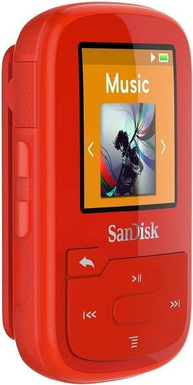 Alt view image 2 of 4 - SanDisk 16GB Clip Sport Plus MP3 Player, Red - Bluetooth, LCD Screen, FM Radio - SDMX28-016G-G46R (Certified Refurbished)
